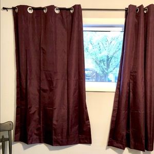 Plum blackout curtain panels